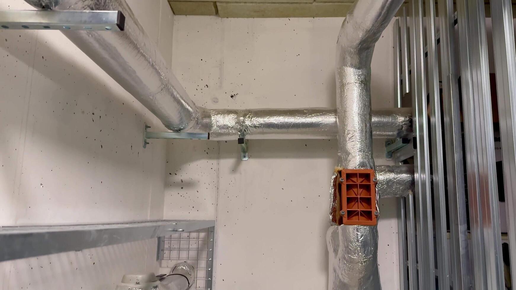 Installing industrial ductwork in a modern building is crucial for efficiency and functionality photo