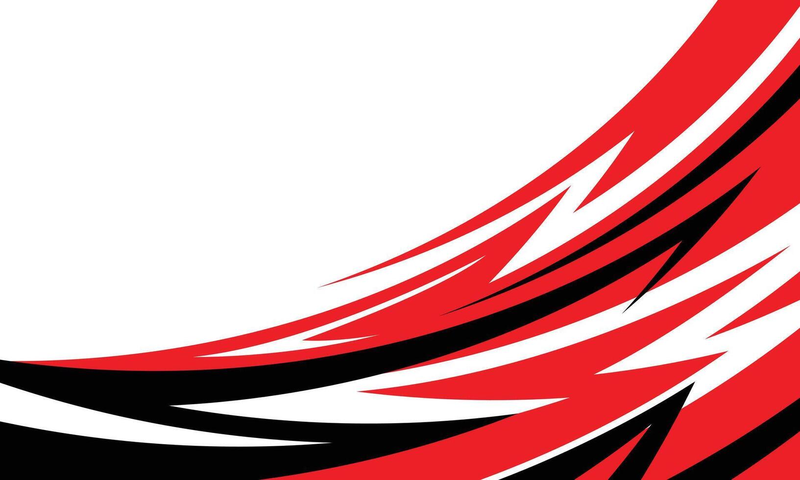 Red and black stripes racing background for car wrap decal vector