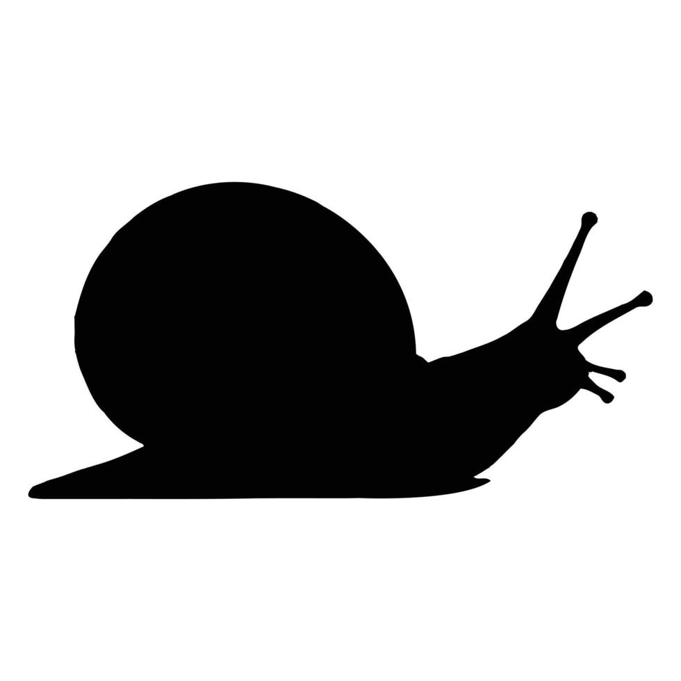 A Snail carrying Its whorled home through quiet paths with a white background. vector