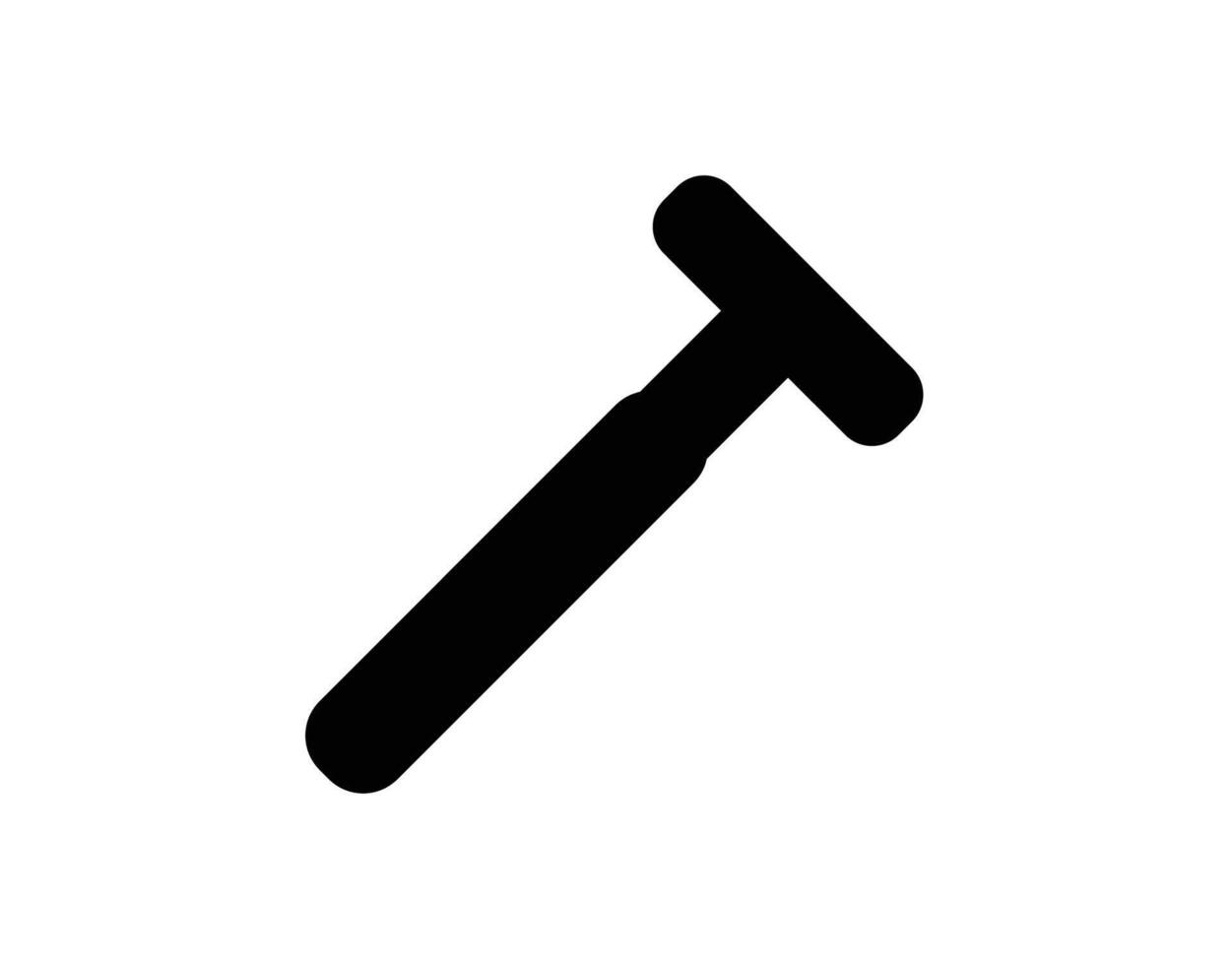 Silhouette of a Hammer Tool on a White Background for Construction Projects vector