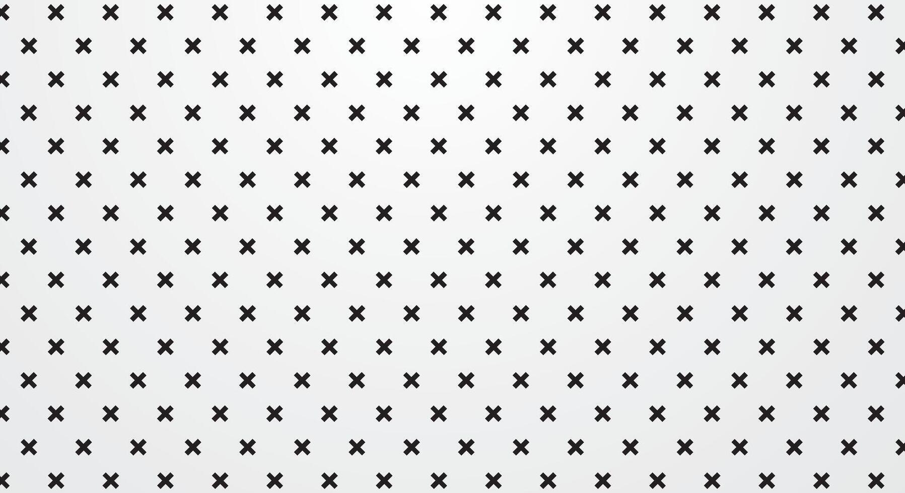 Seamless cross pattern on white background vector