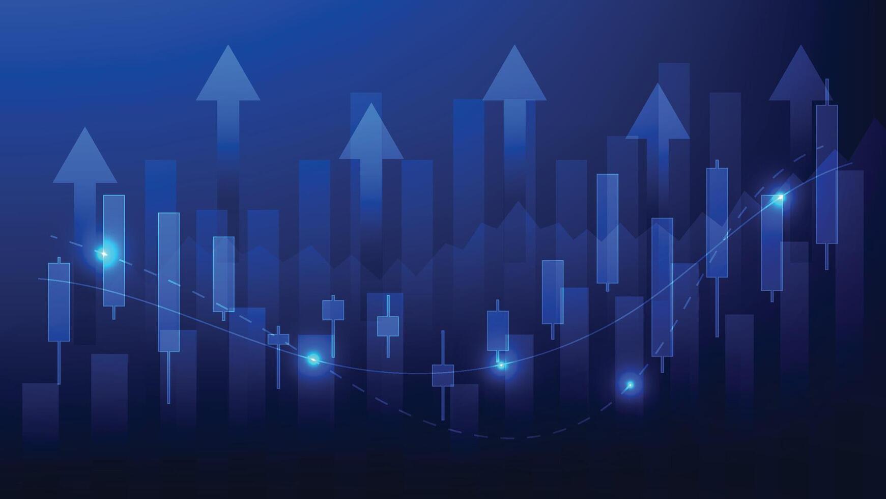 Abstract finance data visualization background vector