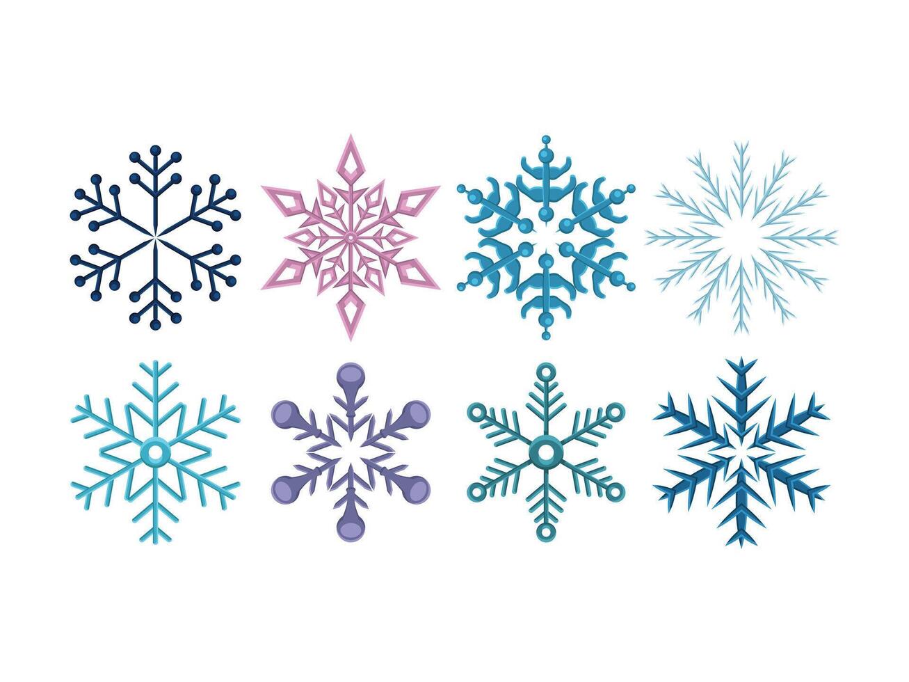 christmas snowflake snowy crystal vector