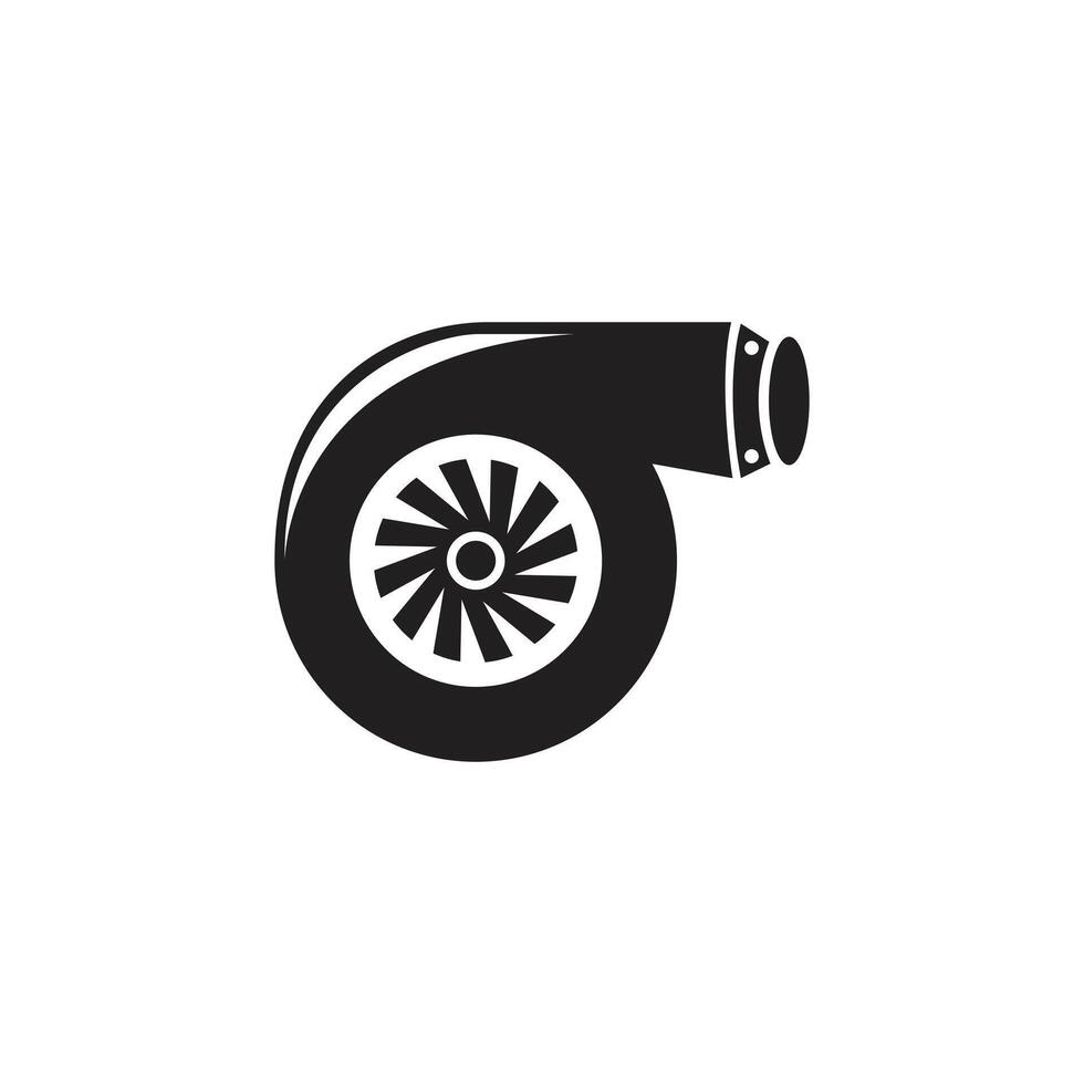 design of diesel turbo engine silhouette vector
