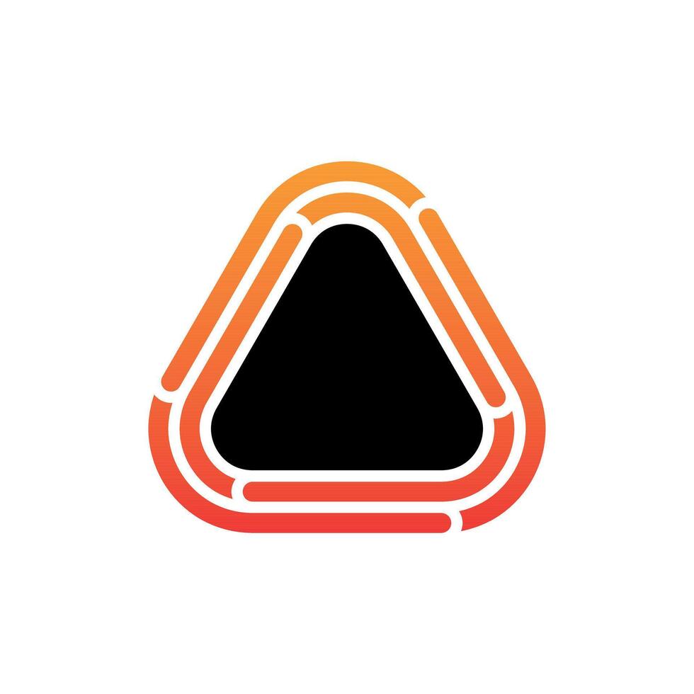Letter A triangle tech line modern logo design vector