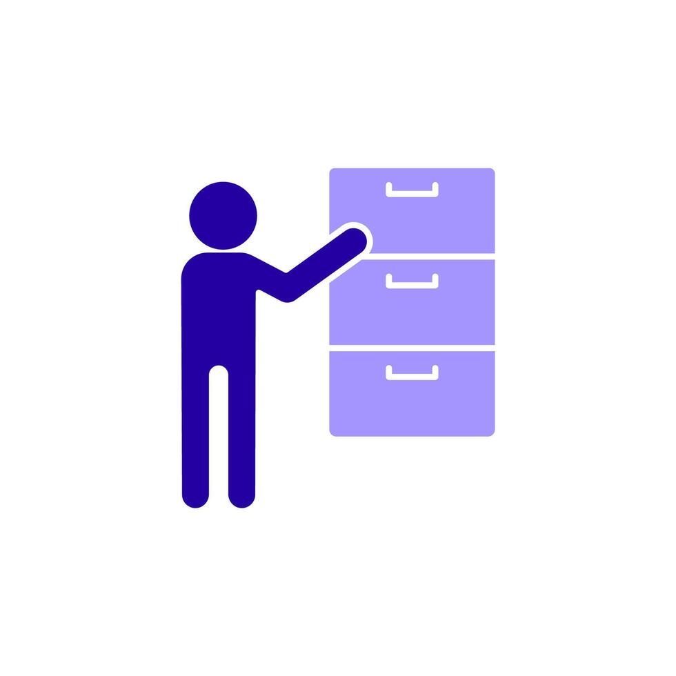 Icon a file cabinet vector