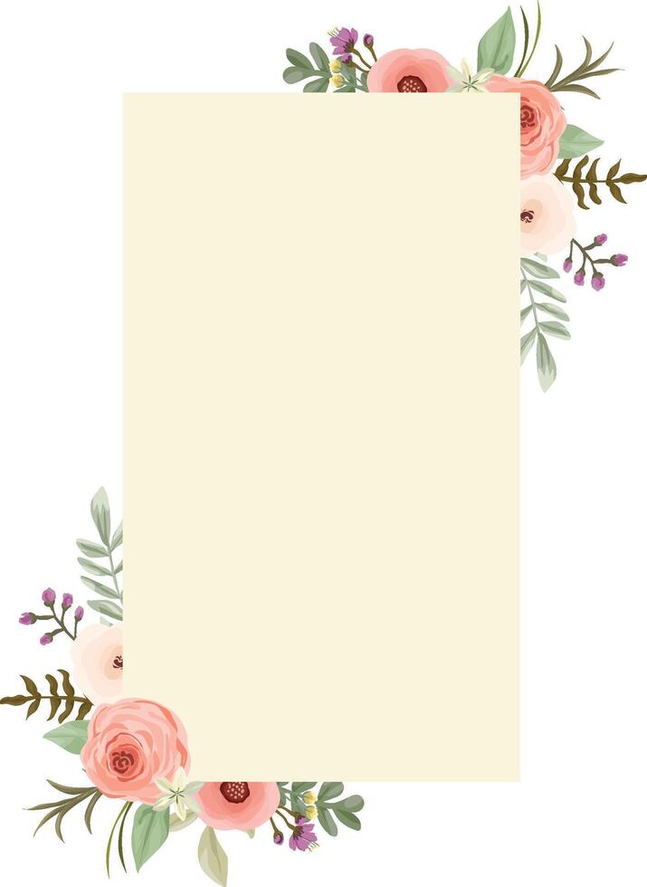 Floral frame for invitations vector
