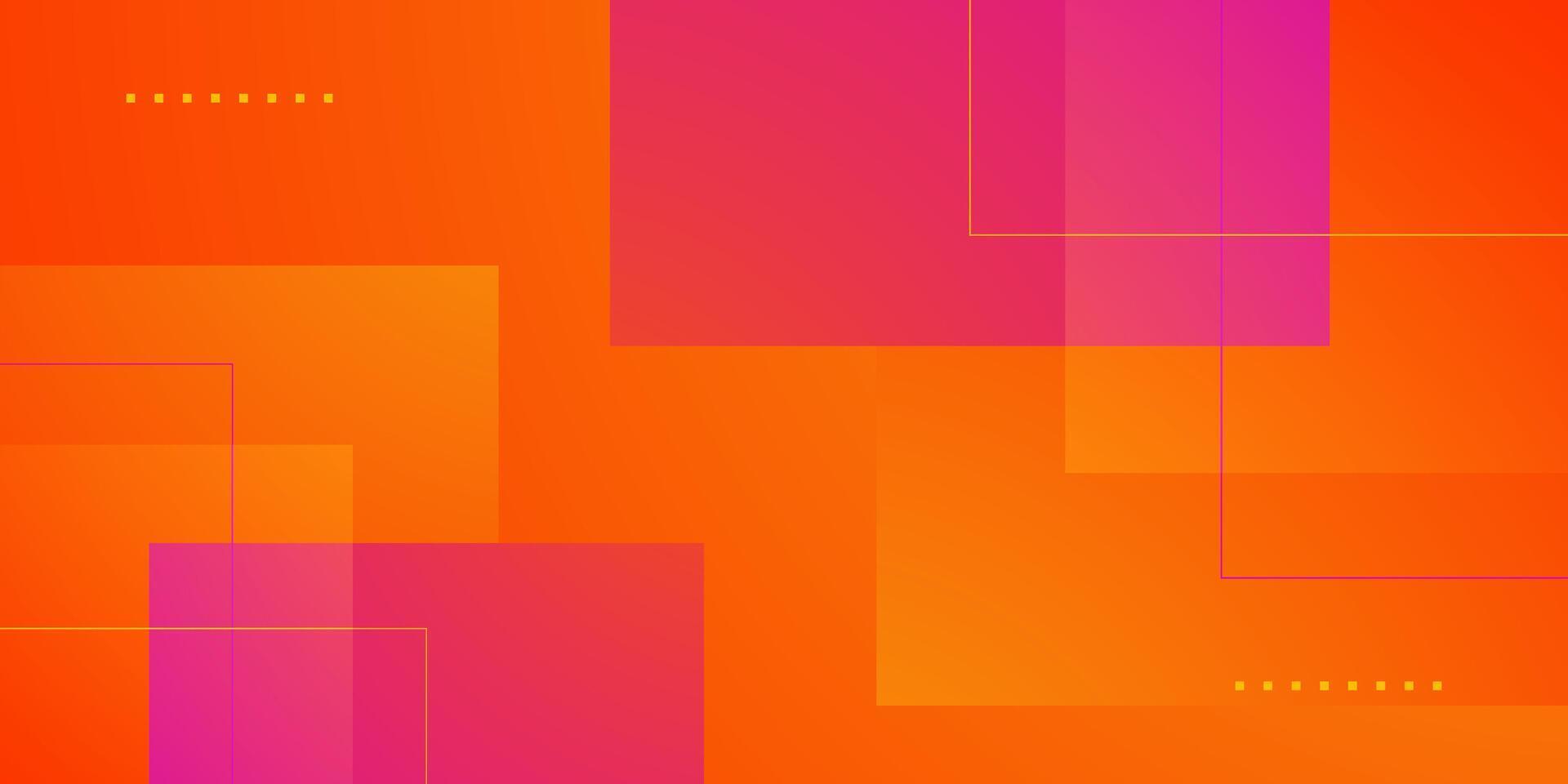 Abstract colorful gradient orange and purple square background design. Overlap square pattern design with dynamic color background. vector