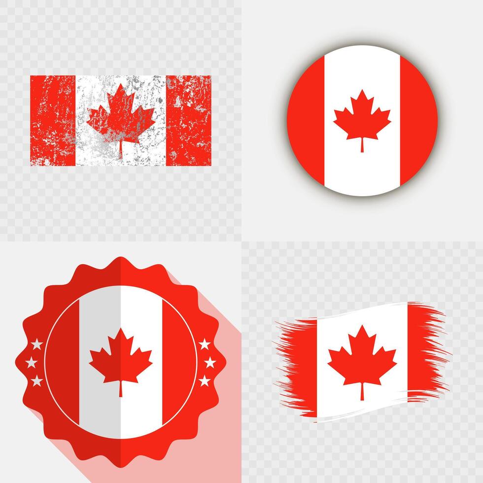 Canadian flag designs illustration vector