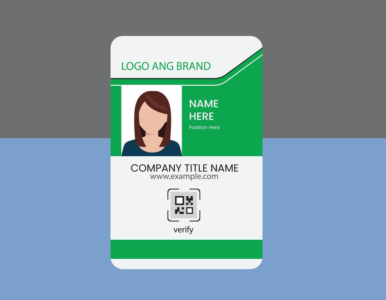 Simple ID Card Design Template vector