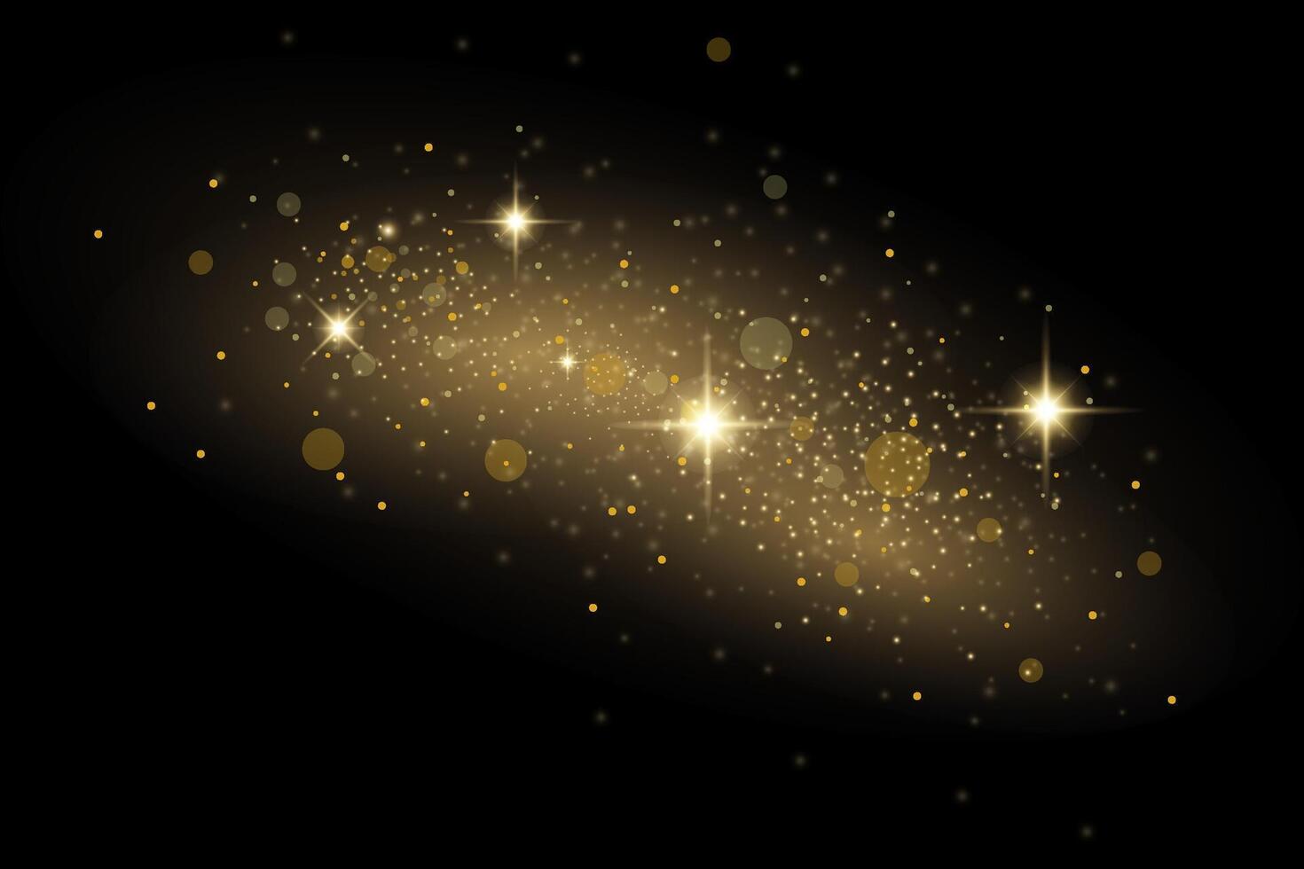 Galaxy with bright twinkling stars vector