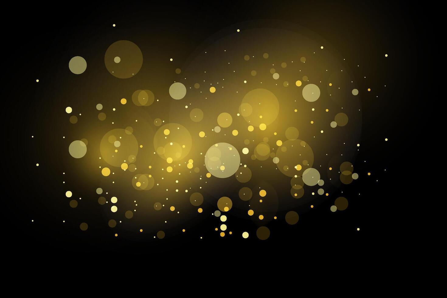 Golden bokeh background design vector