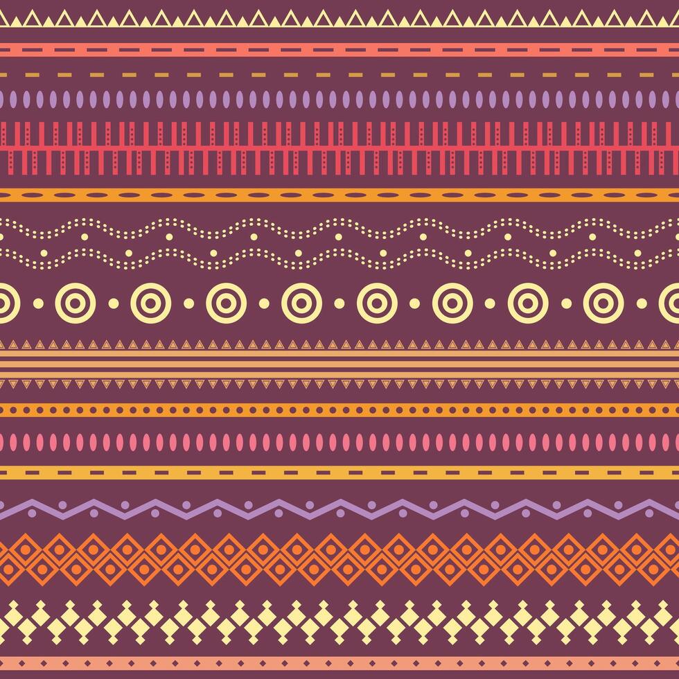 Tribal striped seamless pattern. Geometric aztec background. Can be used in fabric design for making of clothes, accessories, creating decorative paper, wrapping, envelope, in web design vector