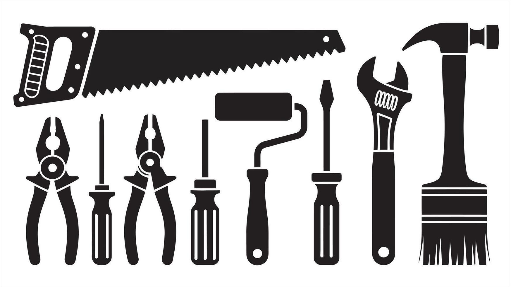 Professional Hand Tool Collection for Graphic Design and Web Projects vector