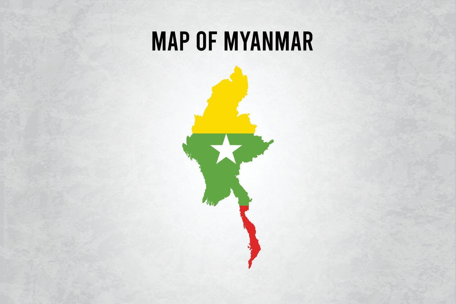 Map of Myanmar with colorful regions vector