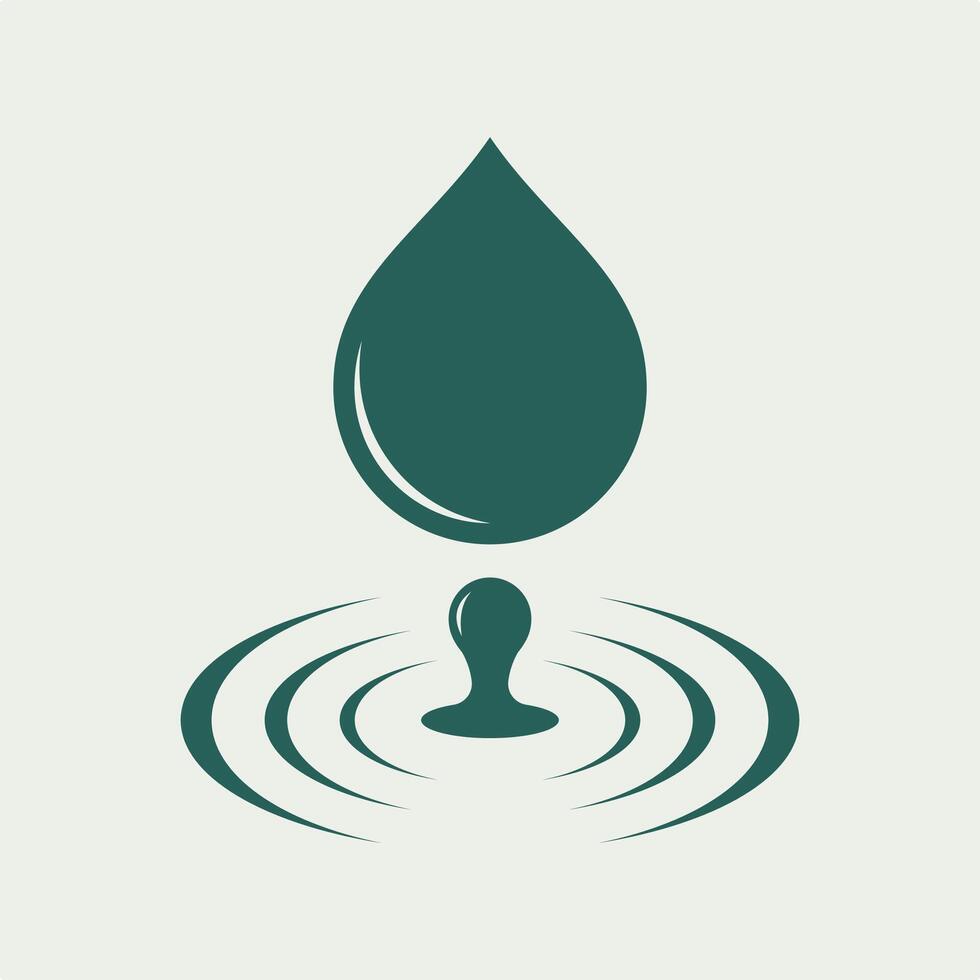 Water drop green trendy useful Illustration design good colorful background vector