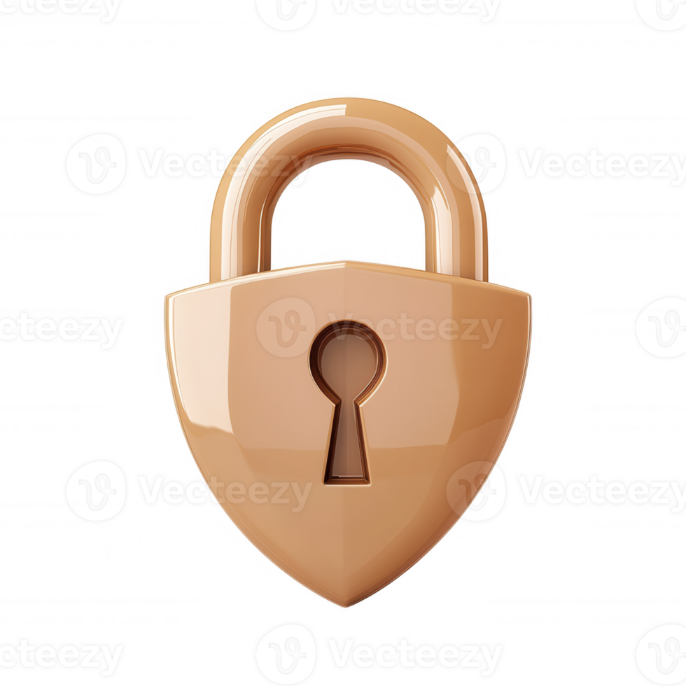 3d icona lucido chiuso lucchetto che rappresentano digitale sicurezza, simboleggiante dati protezione e sicurezza informatica contro non autorizzato accesso su trasparente sfondo png