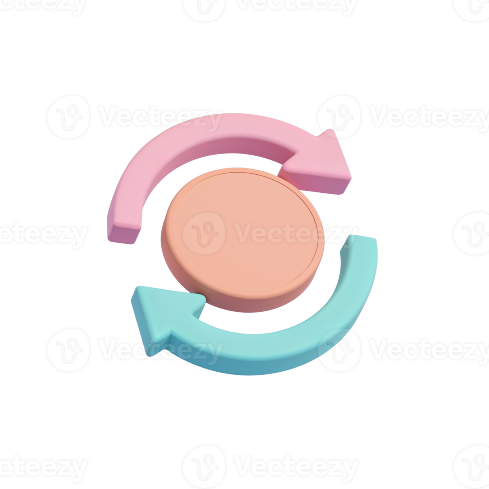 Circular Motion Graphic Element Representing Feedback Loop or Continuous Process png
