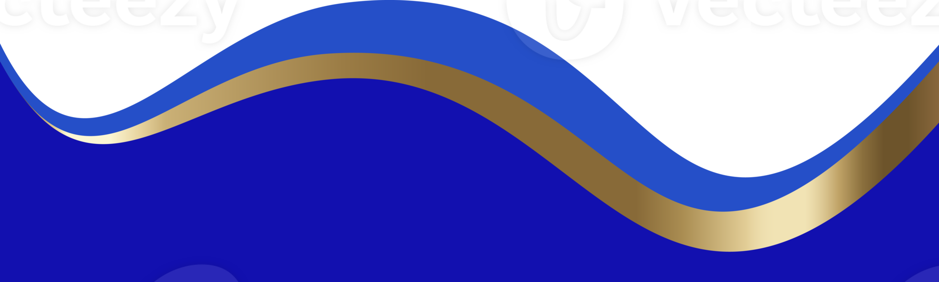 entête forme pour conception. site Internet frontière section. abstrait incurvé bas avec d'or élément. séparateur bleu ondulé cadres pour page web. Facile titres pour site et app interface. png