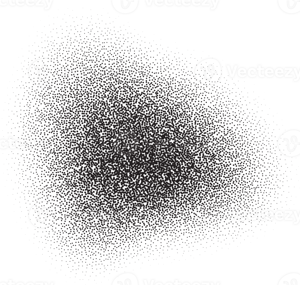 granulado pontilhado gradiente com ruído textura. ondulado pincelada com poeira efeito. pontilhado respingo e sombra. fluido líquido aleatória desvaneça png