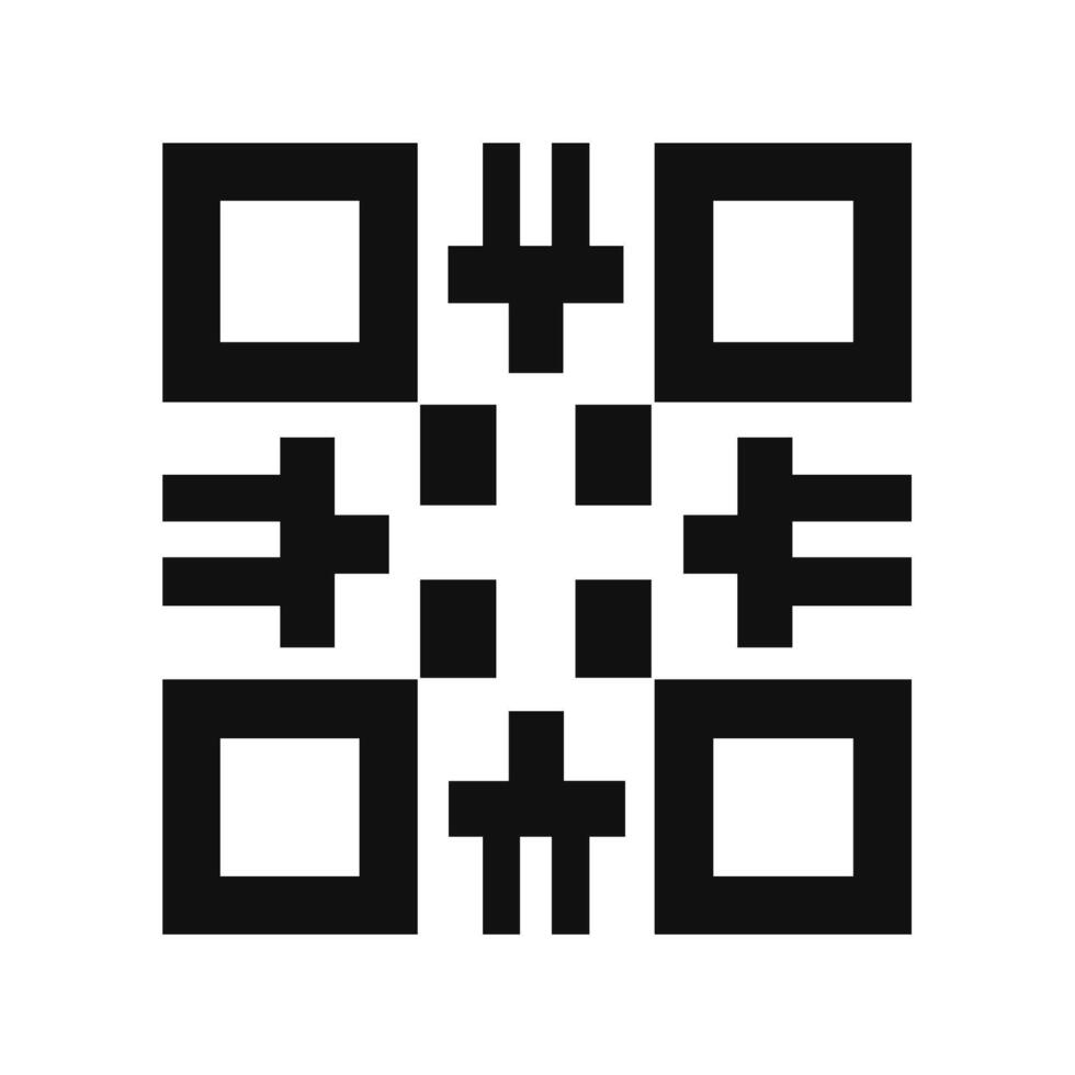 QR code design with unique pattern elements vector