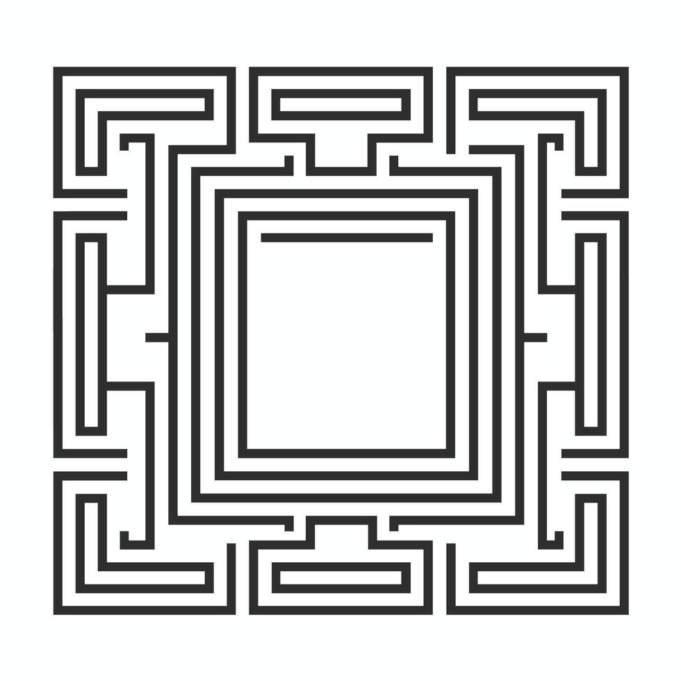 Intricate maze design with geometric patterns vector