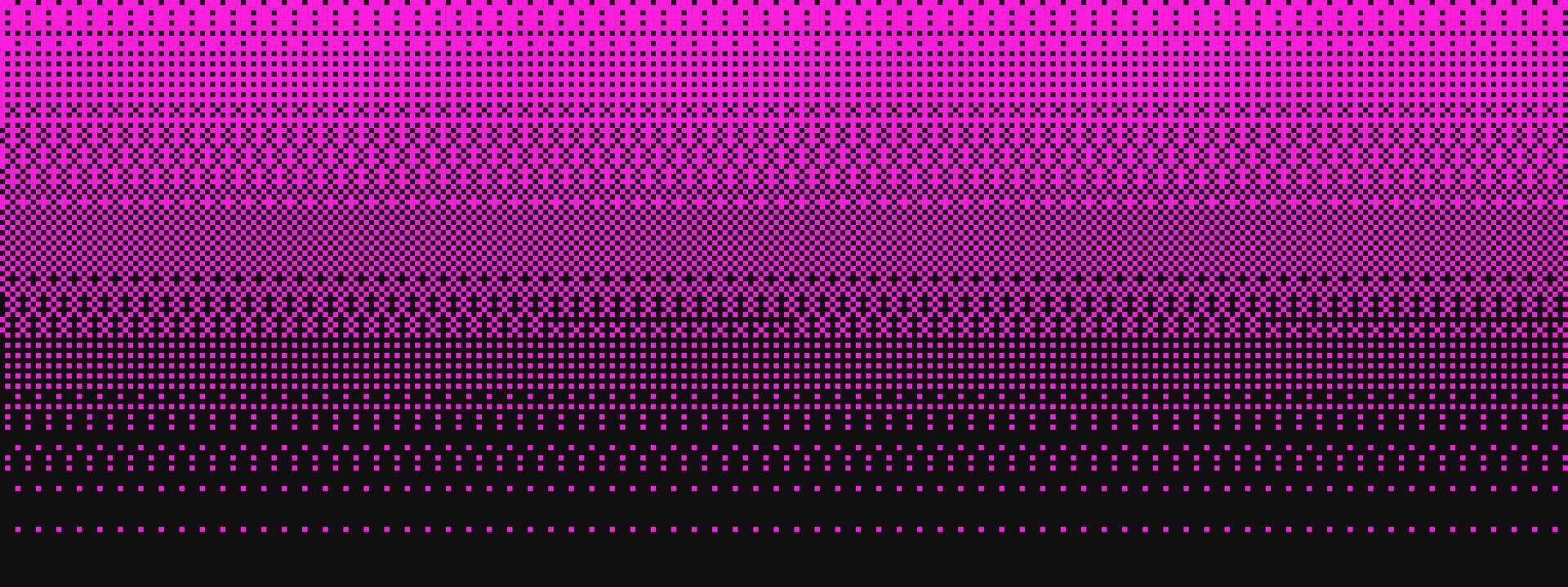 8-Bit Pink Halftone Pattern with Retro Pixel Grid for Videogame Backgrounds or Techno Designs. Illustration vector