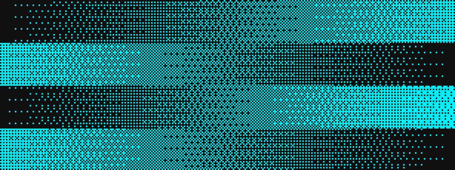 Pixel Background with Blue Gradient and Bitmap Dots for Retro Games or Cyberpunk Digital Art. Illustration vector