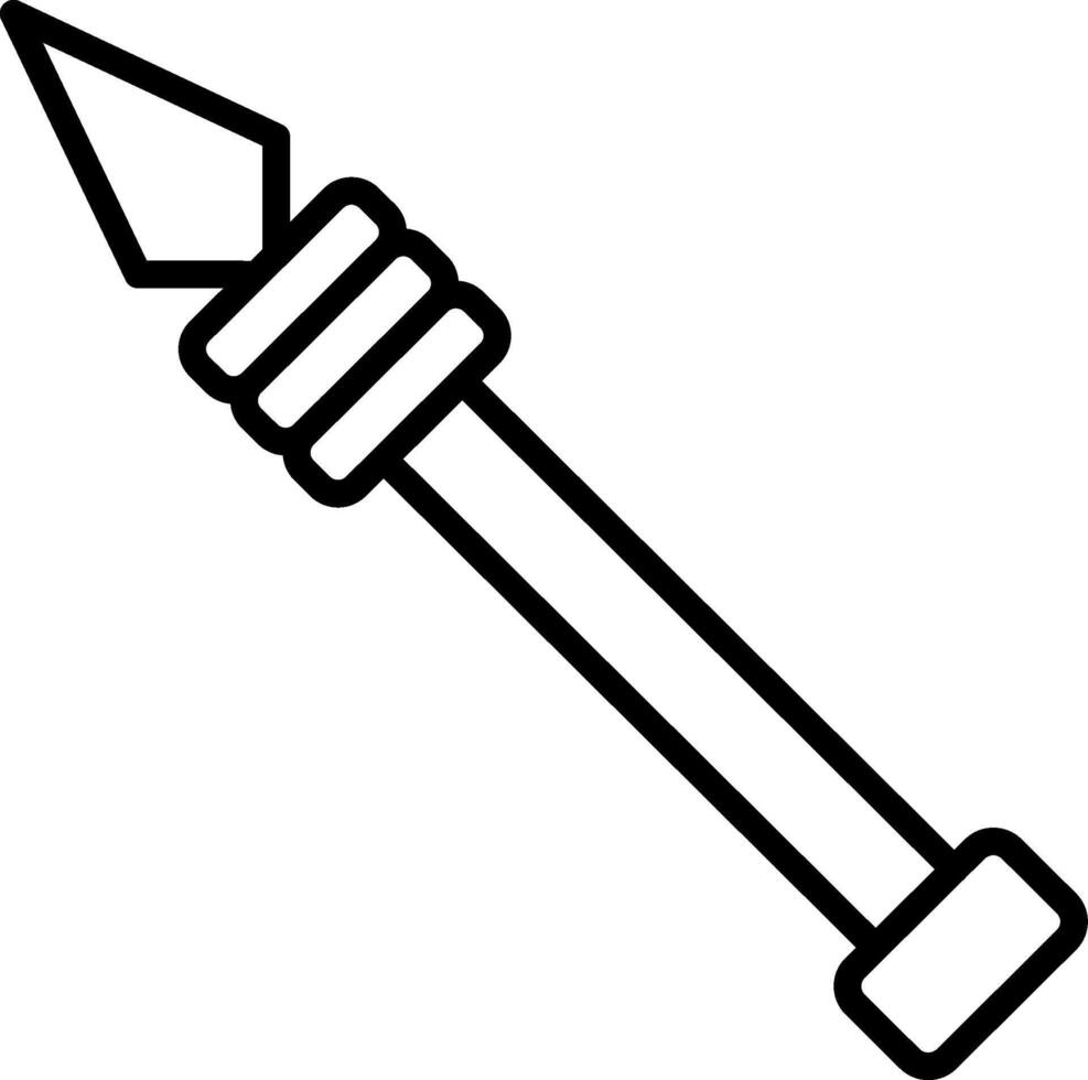 Lance Line Icon Design vector