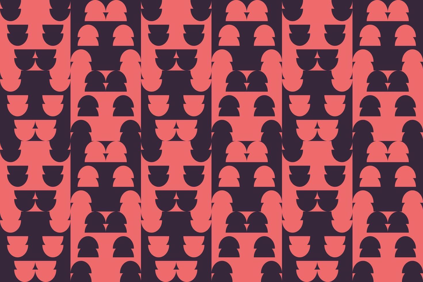A orange pattern with many shapes on it vector