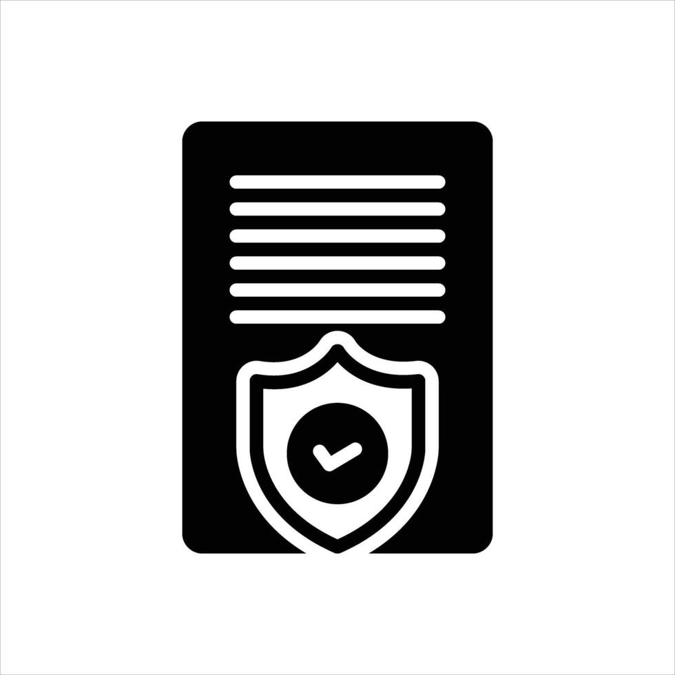 Solid icon consent vector