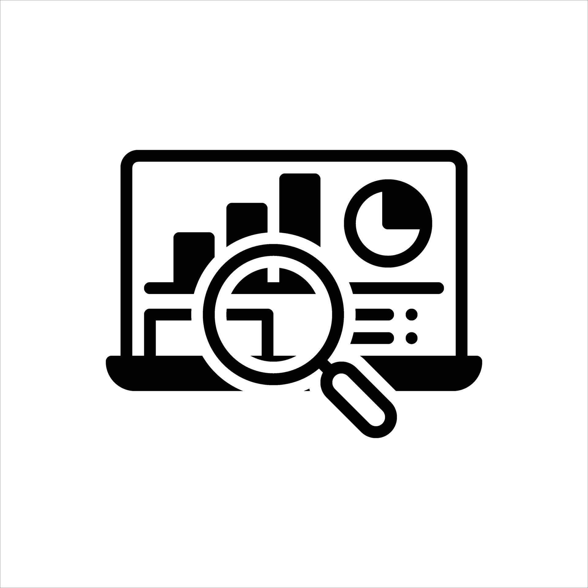 Solid analysis icon 68662786 Vector Art at Vecteezy