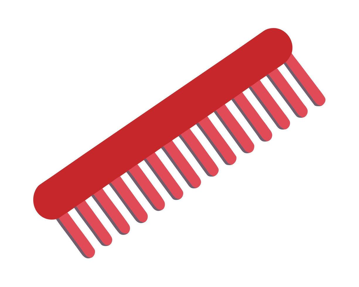 Sleek Red Comb for Styling Hair Simple, Modern Design for Easy Detangling and a Polished Look vector