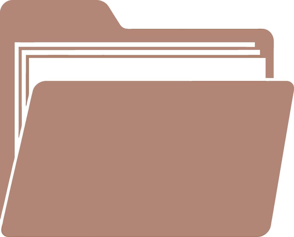 Mauve-toned File Folder Icon with Three White Document Inserts vector