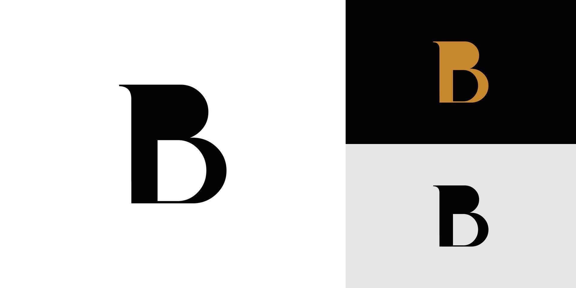 Simpel and modern letter B initials logo design vector
