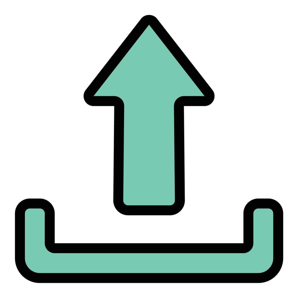 subir icono plano línea estilo ilustración representando archivo compartiendo y datos transferir adecuado para nube servicios contenido administración y web aplicaciones proyectos vector