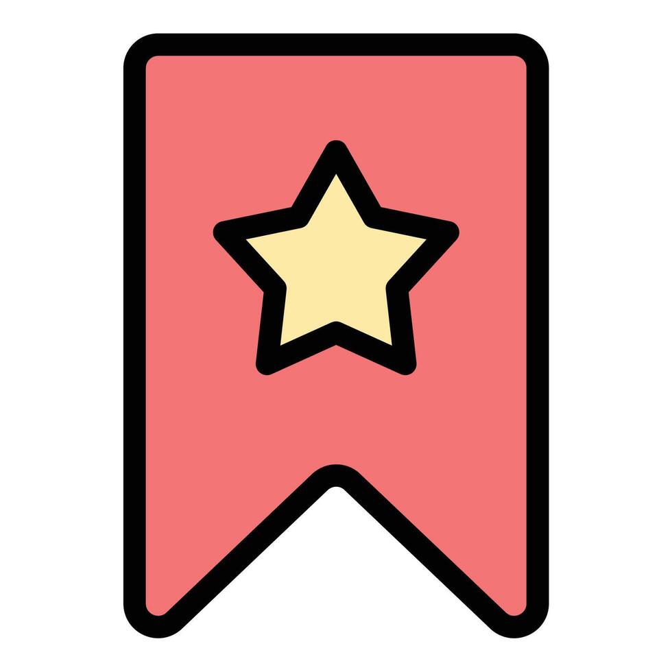 Bookmark icon flat line style illustration representing saving and organizing content suitable for reading apps educational tools and web navigation projects vector