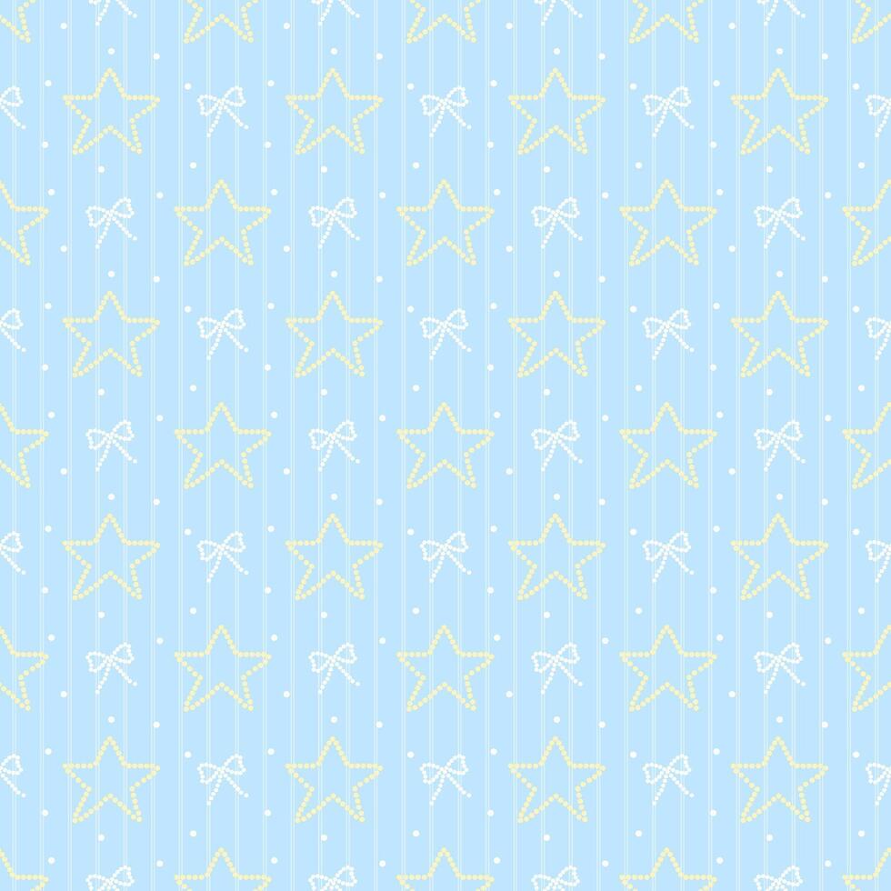 Pattern of stars and bows vector