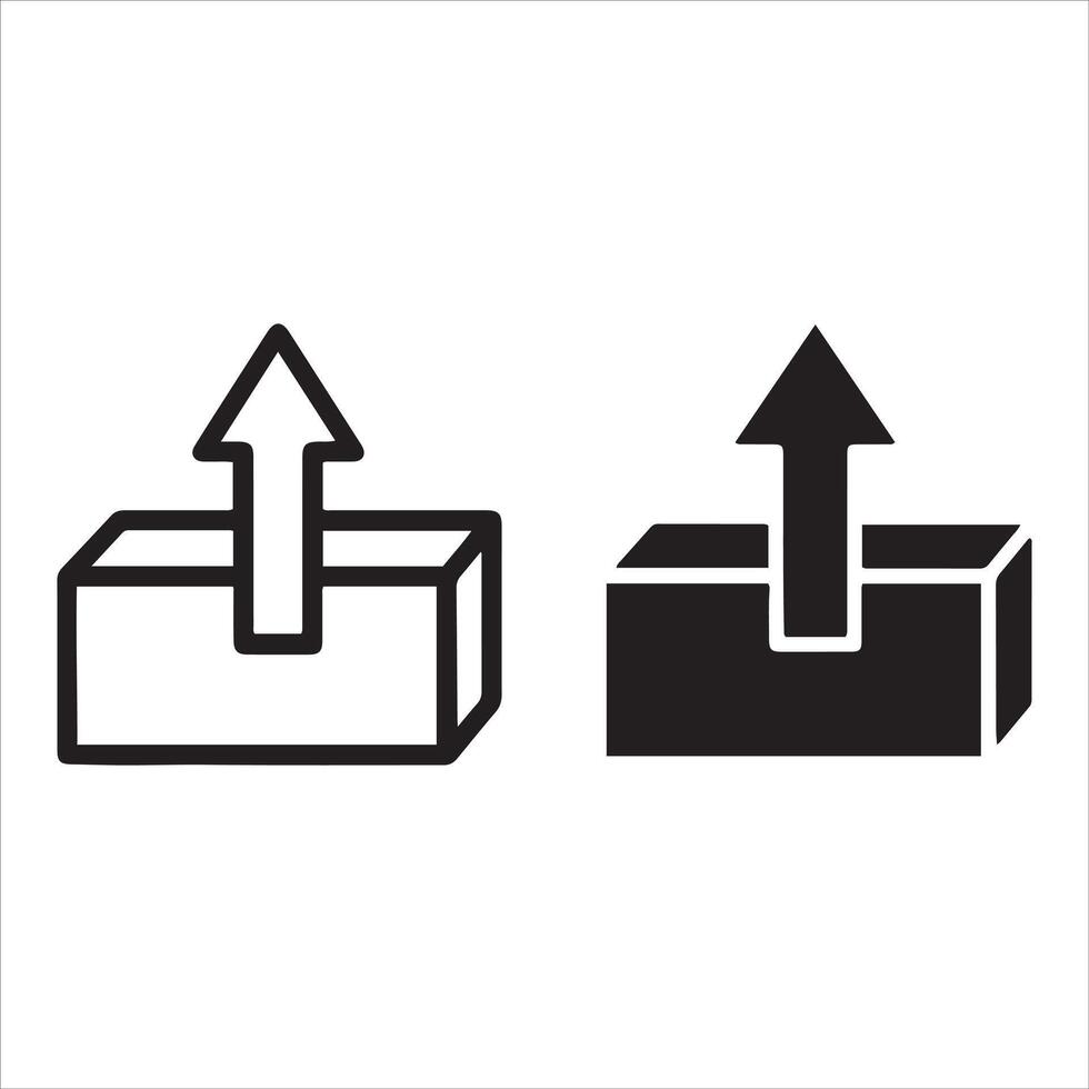 Two icons representing uploading data or files vector