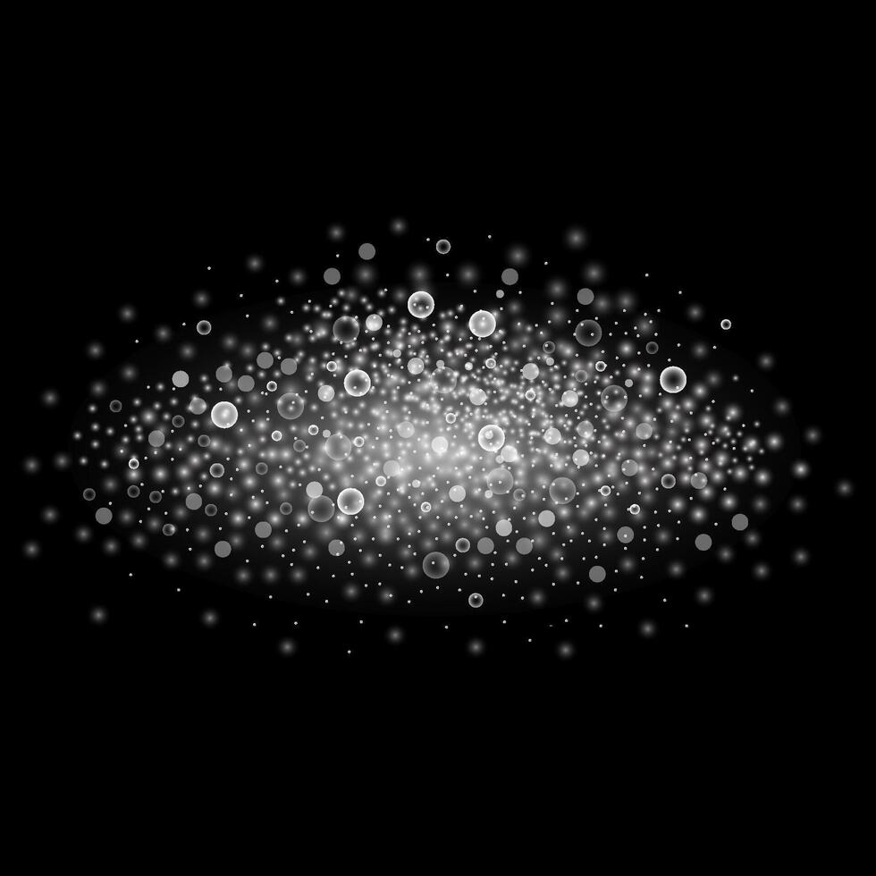 Bokeh effect with bright floating circles vector