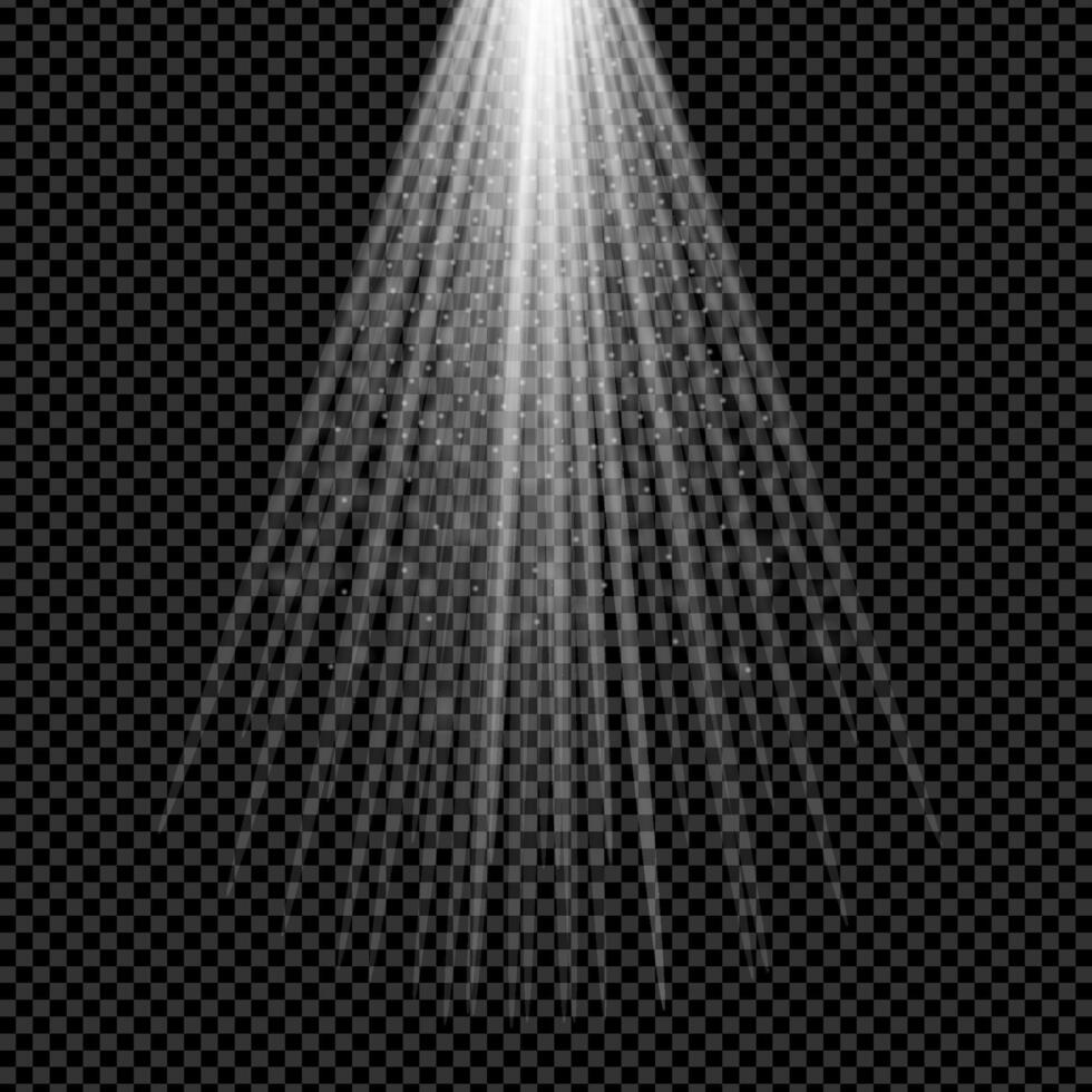 Light beam on dark background vector