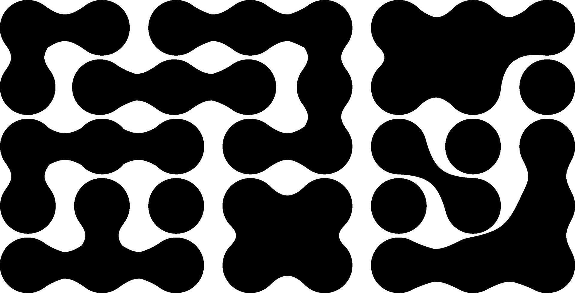 Flowing Blob Shape Collection. vector