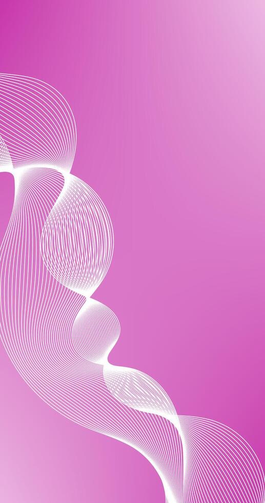 Pink Gradient Abstract background with White lines Vertical Design vector