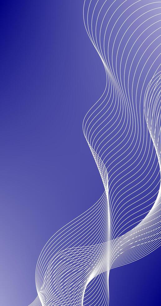 Gradient Blue abstract background with White wavy lines and Empty Space for Insert Elements vector