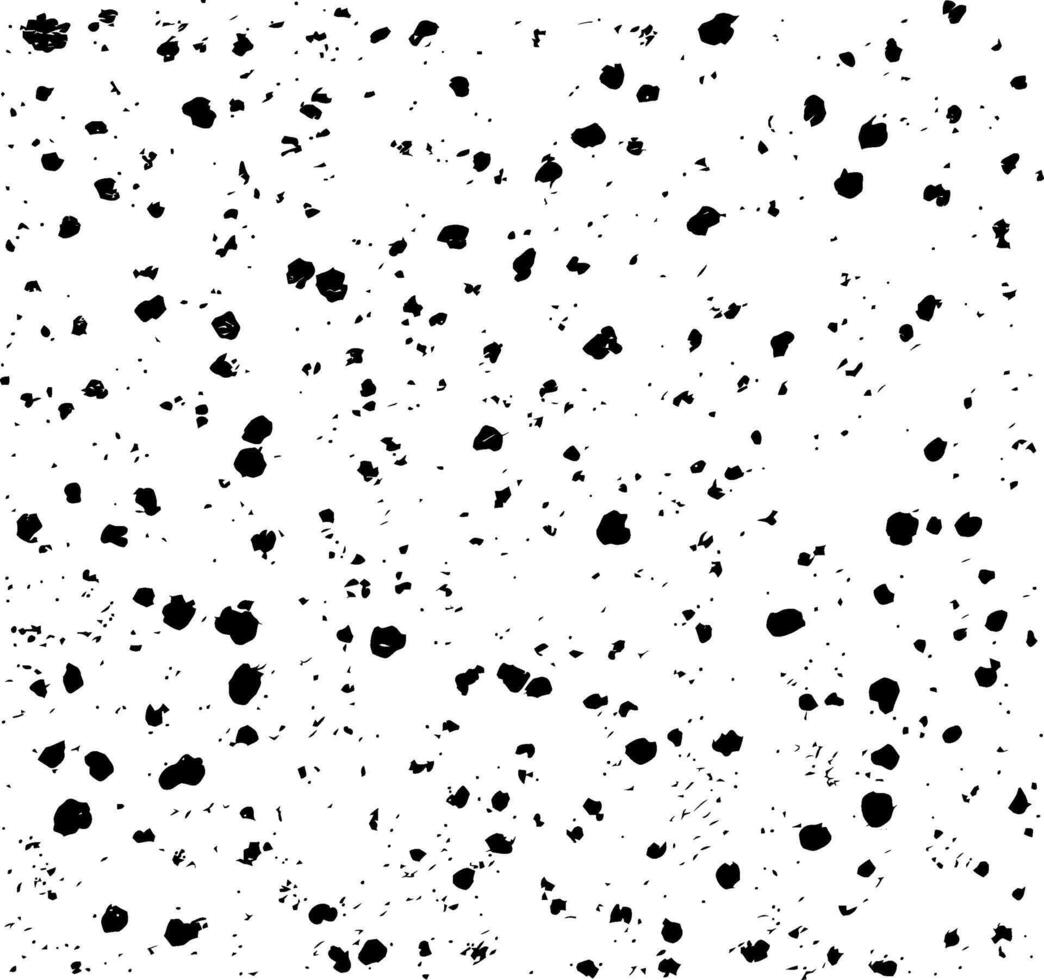 Black ink splatters and dots on a white background abstract pattern vector