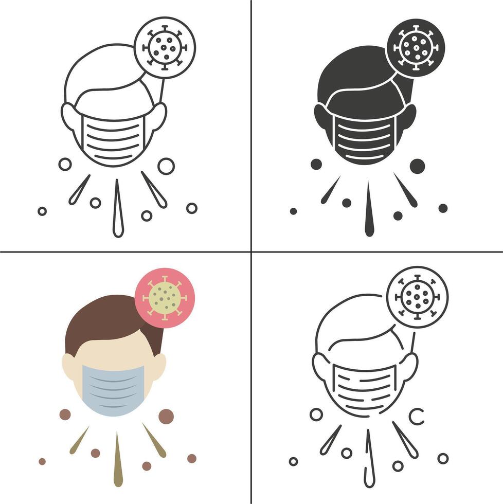 Icons related to the virus and its treatment. The virus and its treatment. vector