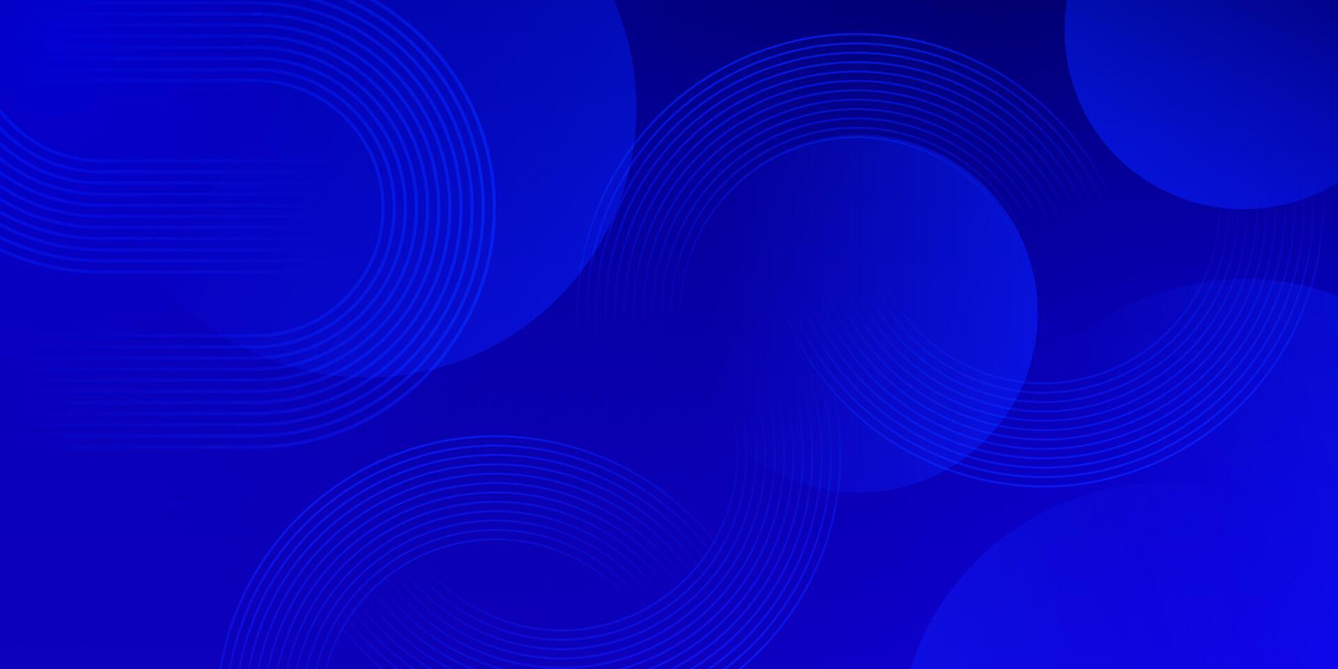 Dark abstract background with flowing blue circle elements, perfect for science or digital use. vector