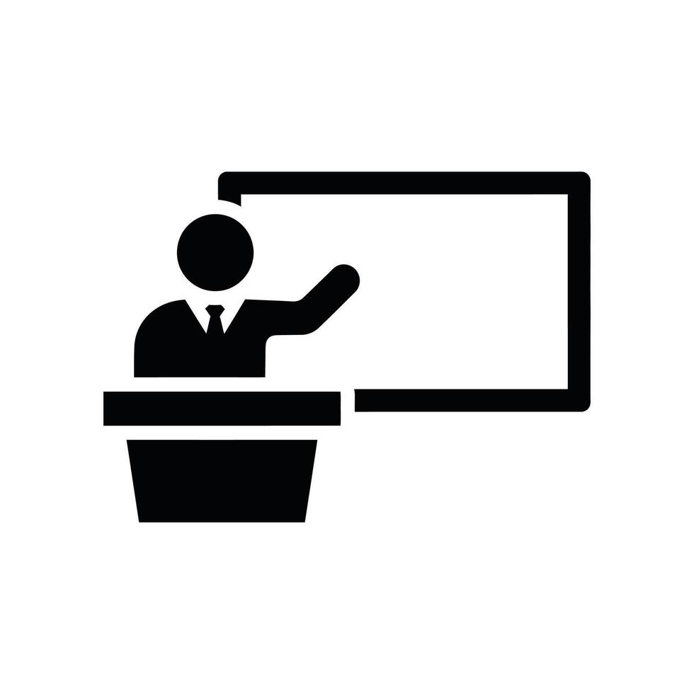 Art of dynamic speaker giving a presentation isolated on white background, sharing insights and engaging audience with expertise and charisma vector