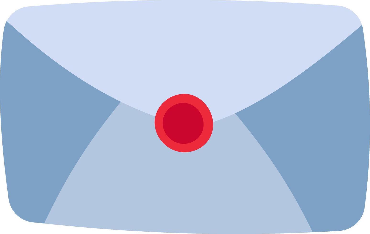 Closed light blue envelope featuring a red wax seal, symbolizing security, privacy, and official communication, ideal for conveying important messages and correspondence vector