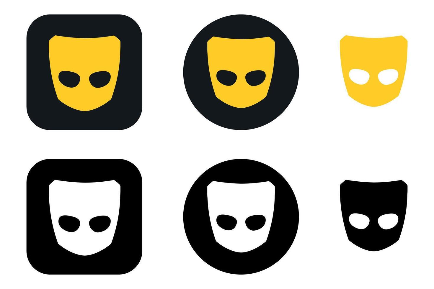Grindr Logo Icon Bundle Complete App Icon Set vector